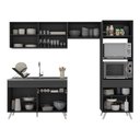 Ver imagem 6 de Armário de Cozinha Compacta 252cm Veneza Multimóveis V3693 Preto/Branco