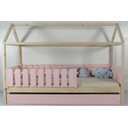 Ver imagem 1 de Bicama Infantil Solteirão Casinha Colorida Madeira Maciça Pinus Grade Cercadinho