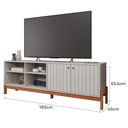 Ver imagem 4 de Rack Bancada Holanda 185cm Off White/cinamomo para Tv até 60” - Permóbili