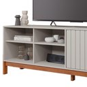 Ver imagem 3 de Rack Bancada Holanda 185cm Off White/cinamomo para Tv até 60” - Permóbili