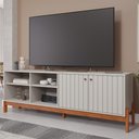 Ver imagem 2 de Rack Bancada Holanda 185cm Off White/cinamomo para Tv até 60” - Permóbili