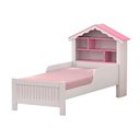 Ver imagem 2 de Cama Infantil Solteiro Princesa com Cabeceira Casinha MDF Branco Infantile Móveis