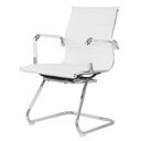 Ver imagem 2 de Kit 2 Cadeiras Office Manhattan Esteirinha Fratini Revestida em Poliuretano (pu) Branco Base Fixa
