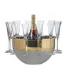 Champanheira Bottega Inox com Detalhes em Ouro C/ Sup para 1 - 1