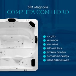 Spa Quadrado Magnolia Completo com Hidro - 4