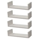 Ver imagem 2 de Kit 4 Prateleiras Nichos em U 70x20 MDF Branco com Suporte Flutuante Invisível
