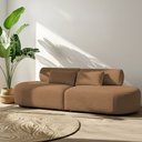 Ver imagem 2 de Sofá Orgânico Horizonte 4 Lugares 230cm Bouclé Terracota - Nexta Casa