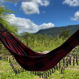 Rede de Descanso Confortável Lazer Redes Mundo Verde com Cru - 19