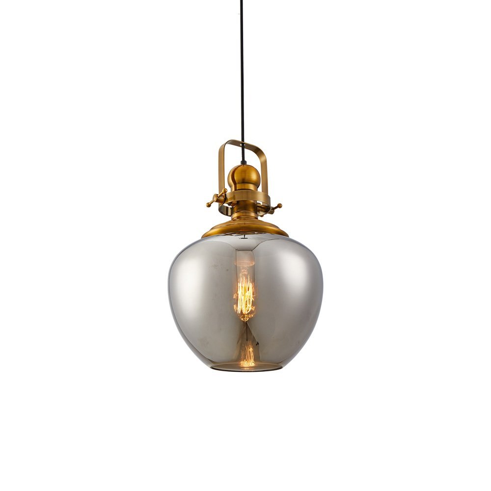 Lustre Pendente Nordecor Tion Ape 2586 Fumê E27 Bivolt