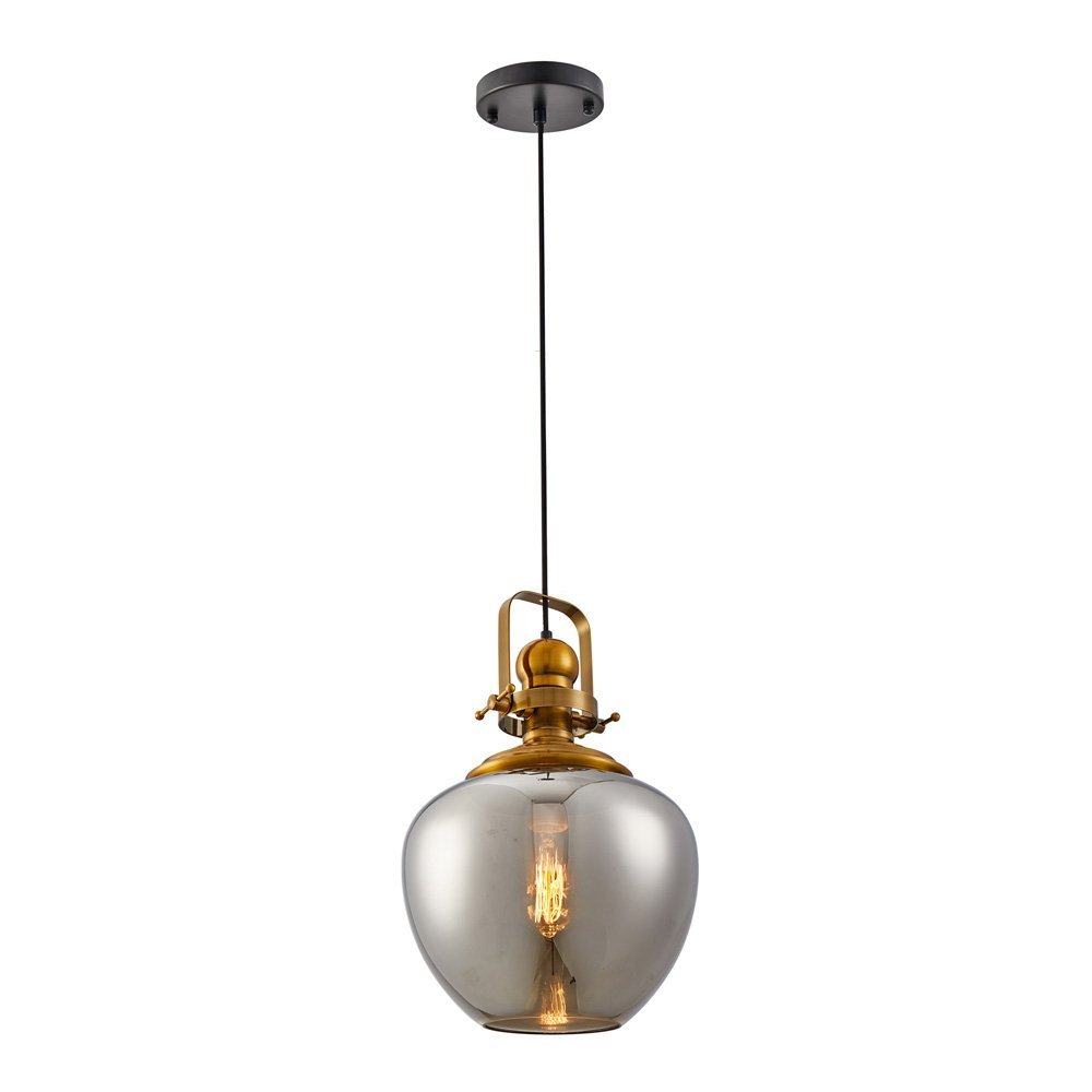 Lustre Pendente Nordecor Tion Ape 2586 Fumê E27 Bivolt - 2