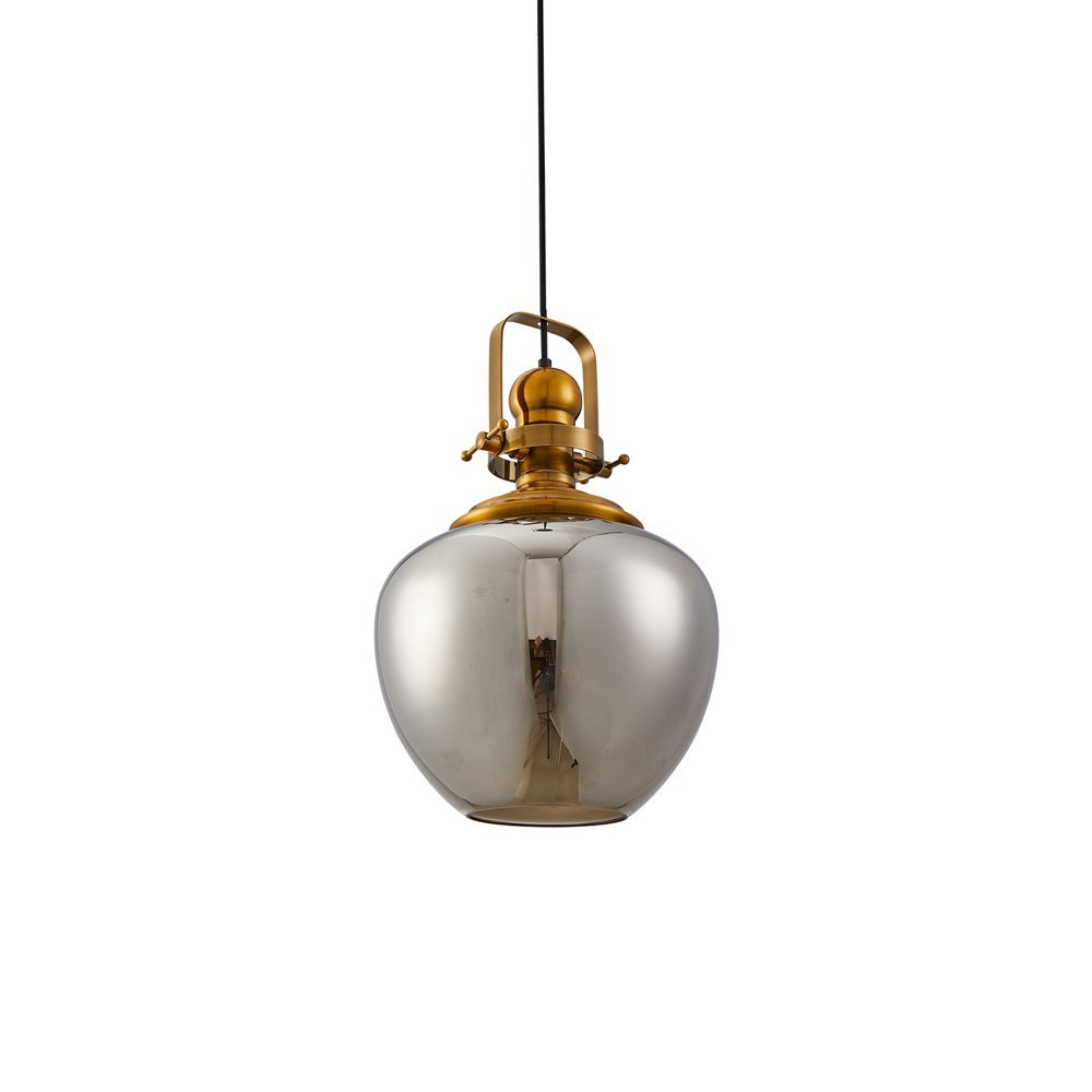 Lustre Pendente Nordecor Tion Ape 2586 Fumê E27 Bivolt - 5