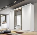 Ver imagem 2 de Guarda Roupa Casal com 1 Porta Espelhada 8 Gavetas - Londres-branco - Móveis Novo Horizonte