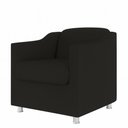 Ver imagem 2 de Poltrona Decorativa para Sala, Escritorio, Recepção Tila Suede Preto