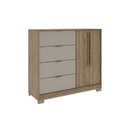 Ver imagem 4 de Cômoda de Quarto 1177 C- 1 Porta e 4 Gavetas Freijo-avela - Carraro