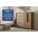 Ver imagem 2 de Cômoda de Quarto 1177 C- 1 Porta e 4 Gavetas Freijo-avela - Carraro
