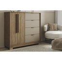 Ver imagem 1 de Cômoda de Quarto 1177 C- 1 Porta e 4 Gavetas Freijo-avela - Carraro