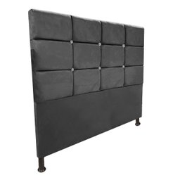 Cabeceira de Cama Box Queen Estofada Lari Cinza - 1