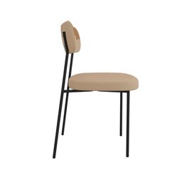Kit 4 Cadeiras Mila Laminado Caramelo/linho Bege - Fdecor - 4