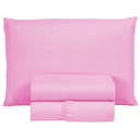 Ver imagem 1 de Kit Jogo de Lençol Solteiro 3 Peças 400 Fios Poliéster Infantil com Elástico:rosa