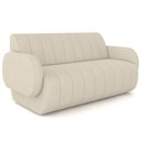 Ver imagem 1 de Sofá 2 Lugares Sala Living Orgânico 148cm Fávara K01 Veludo Bege - Lyam Decor