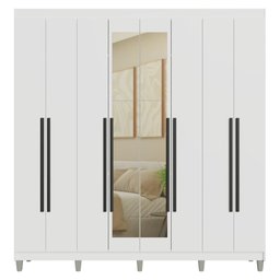 Guarda-Roupa Casal com Pés 8 Portas Batentes com Espelho Venus Madesa - 11 Guarda-Roupa Casal com Pés 8 Portas Batentes com Espelho Venus Madesa - 11