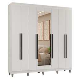 Guarda-Roupa Casal com Pés 8 Portas Batentes com Espelho Venus Madesa - 3 Guarda-Roupa Casal com Pés 8 Portas Batentes com Espelho Venus Madesa - 3