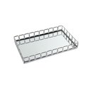 Ver imagem 1 de Bandeja Decorativa Retangular em Metal Prata 30cm Kv0260 Btc