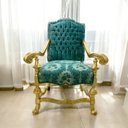Ver imagem 2 de Poltrona Clássica Verde com Dourado - 127x90x60cm
