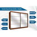 Ver imagem 2 de Guarda Roupa 2 Portas de Correr e 6 Gavetas c/ Espelho Sevilha Peroba - Europa