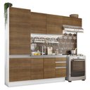 Ver imagem 3 de Armário de Cozinha Compacta 100% MDF 260cm Portas Branco/Rustic Acordes Madesa 02