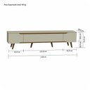 Ver mais imagens de Rack Retrô Shop 2,18m para TV 70" Off White/Cedro – Moderno, Aconchegante e de Alta Qualidade