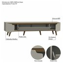 Ver imagem 5 de Rack Retrô Shop 2,18m para TV 70" Off White/Cedro – Moderno, Aconchegante e de Alta Qualidade