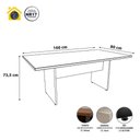 Ver imagem 2 de Mesa de Reunião Retangular Sevilha Moderno sem Gavetas 160cm Sevilha com Preto F5 Office