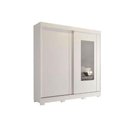 Ver imagem 1 de Guarda Roupas 2 Portas de Correr (1 C/ Espelho) e 8 Gavetas Ilheus Branco - Panan