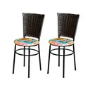 Ver imagem 1 de 2 Cadeiras para Mesa Preta Hawai Marrom Assento Floral:happy Hour