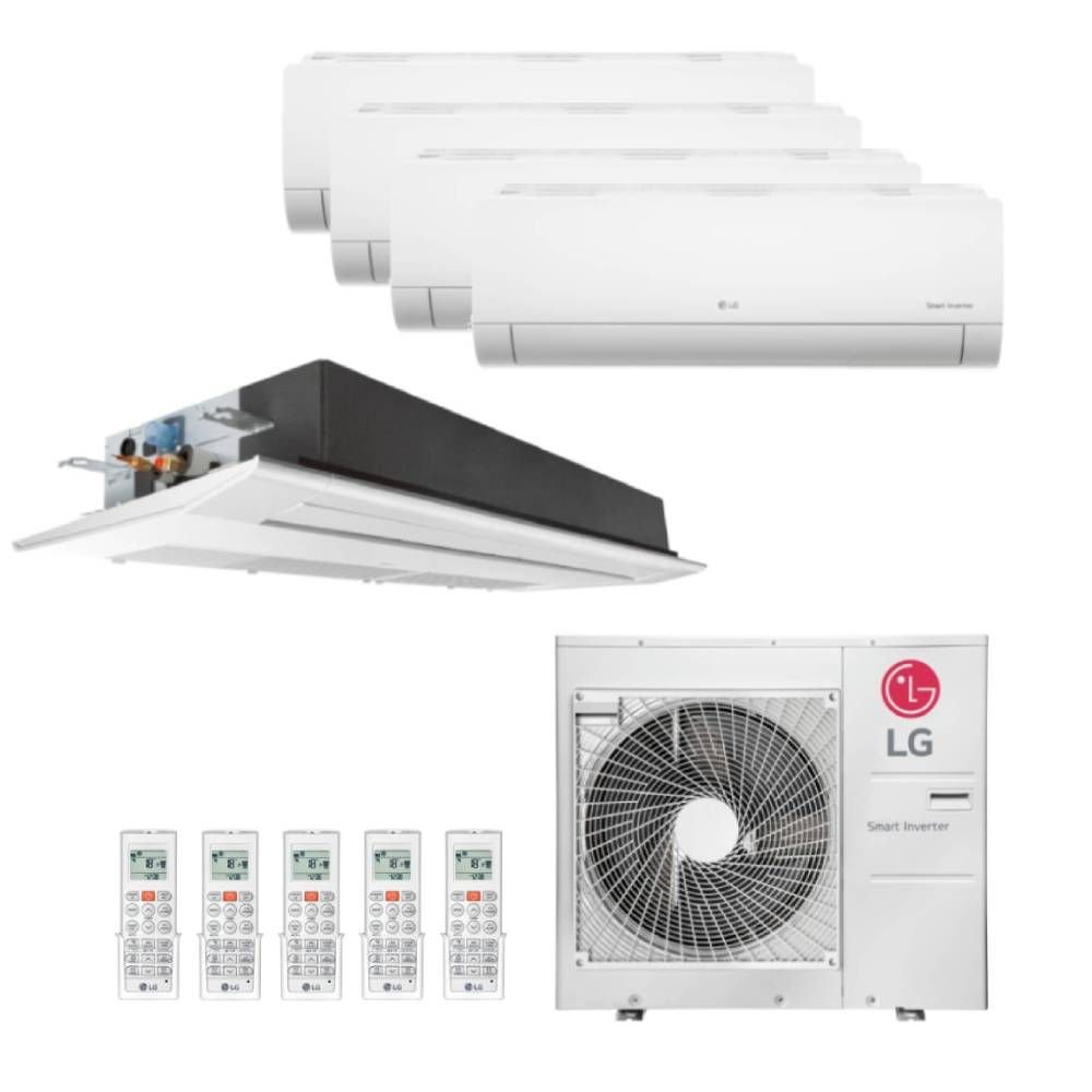 Ar Condicionado Multi Split Penta Split Inverter LG 48000 BTUs (1x18000 Cassete 1 via + 1x18000 + 1x - 1