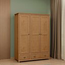 Ver imagem 7 de Guarda Roupa 3p 2g Madeira Maciça 136 Cm 9104 Freijo Milani Store