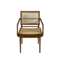 Ver imagem 2 de Cadeira em Madeira Encosto e Assento Tela Sextavada Com Braço