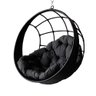 Ninho Balanço Suspenso Almofada Impermeável Cinza Preto - 1