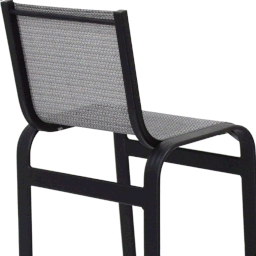 Banqueta Lótus Baixa 60cm Altura de Alumínio e Tela Sling Cinza - Trama Móveis - 2