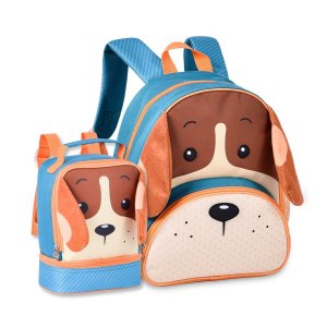 Mochila Cachorrinho e Lancheira Térmica Bolsa Costas Meninos