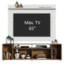 Ver imagem 4 de Rack Madesa Cancun e Painel para TV até 65 Polegadas Rustic/Branco 5Z09 Cor:Rustic/Branco