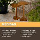 Ver imagem 3 de Duas Mesinhas Laterais Pugly Estilo Vintage - Madeira Maciça