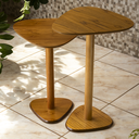 Ver imagem 2 de Duas Mesinhas Laterais Pugly Estilo Vintage - Madeira Maciça