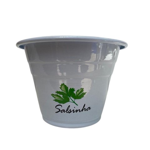 Vaso ou Cachepo 10 X 15 Aluminio para Tempero Salsinha Utensilios do Chef