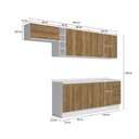 Ver imagem 3 de Armário de Cozinha Completa 100% Mdf 300cm Branco/nogueira Celeste Kappesberg