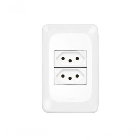 Tomada Pial Pop 2 2p+t 10a 4x2 Lgx0303 C/placa