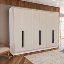 Ver imagem 1 de Guarda Roupa Casal 242,1cm com 6 Portas e 4 Gavetas 240834 Valência Politorno Móveis