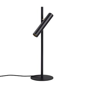 Luminária de Mesa Moderna Slim Metálica para 1 Mini Dicroica Direcionável - Preta