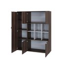 Ver imagem 3 de Armário Alto com Nichos e 05 Portas 161,5x135x42cm Wlan135 Nogal - Branco